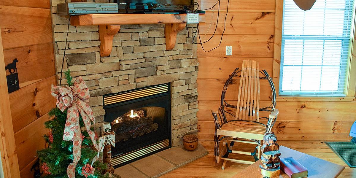 Most of our cabins have a fireplace.
