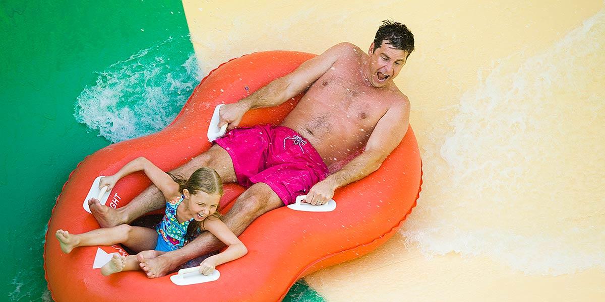 Ride a raft at Dolly's Splash Country