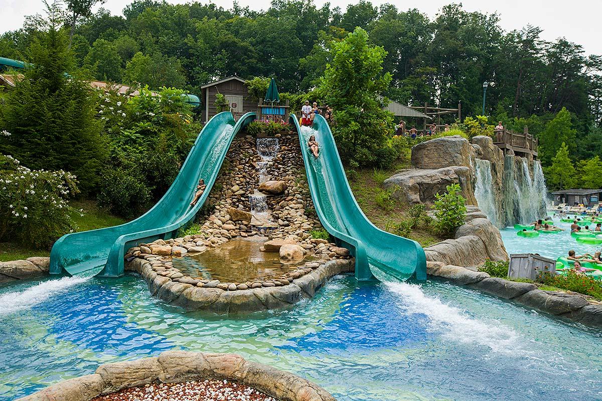 Duel slides at Splash Country make for some great racing.