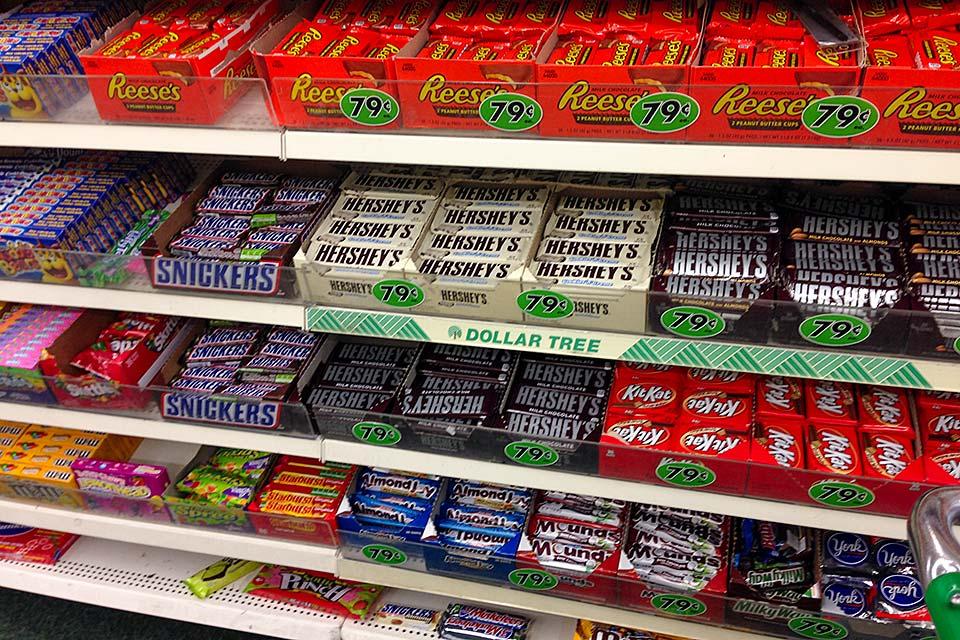 Dollar discount store candies