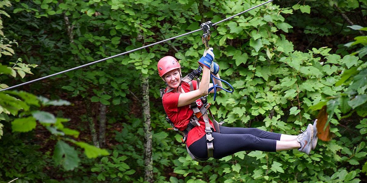 Ziplines nearby are great fun.