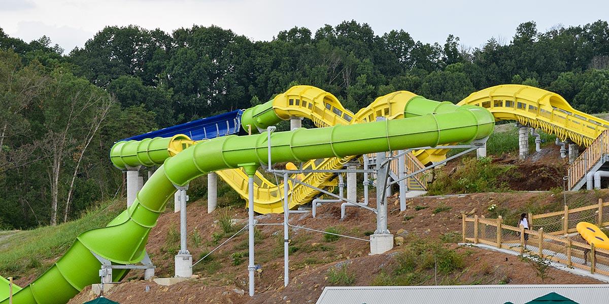 Water coaster at Soaky Mountain